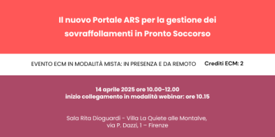 Il nuovo Portale ARS per la gestione dei sovraffollamenti in Pronto Soccorso